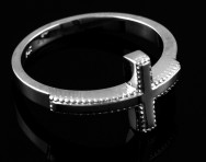 Cross ring, 925 Sterling,xtreme-schmuck.de