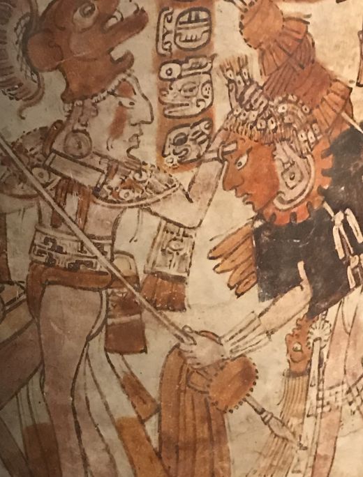 Maya-Kriegsvase in den staatlichen Museen zu Berlin. Detail 