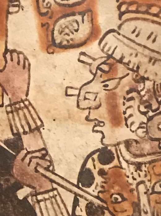 Maya-Kriegsvase in den staatlichen Museen zu Berlin. Detail 